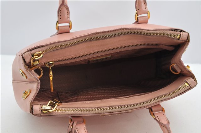 Authentic PRADA Saffiano Lux Leather 2Way Shoulder Hand Bag BN2316 Pink 7853F