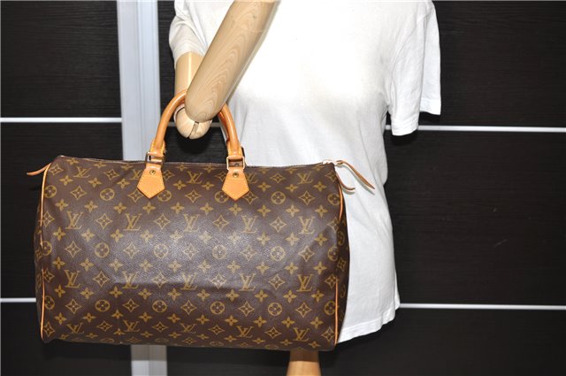 Authentic LOUIS VUITTON Monogram Speedy 40 Hand Bag M41522 LV 7854C