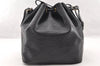 Authentic Louis Vuitton Epi Petit Noe Shoulder Drawstring Bag M59012 Black 7855I