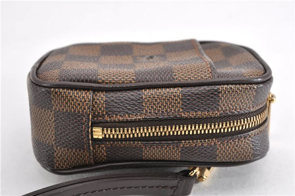 Authentic Louis Vuitton Damier Etui Okapi PM Camera Case Pouch N61738 LV 7856F