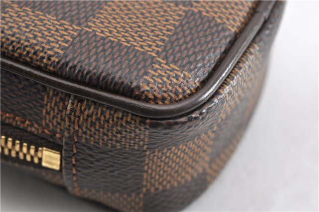 Authentic Louis Vuitton Damier Etui Okapi PM Camera Case Pouch N61738 LV 7856F