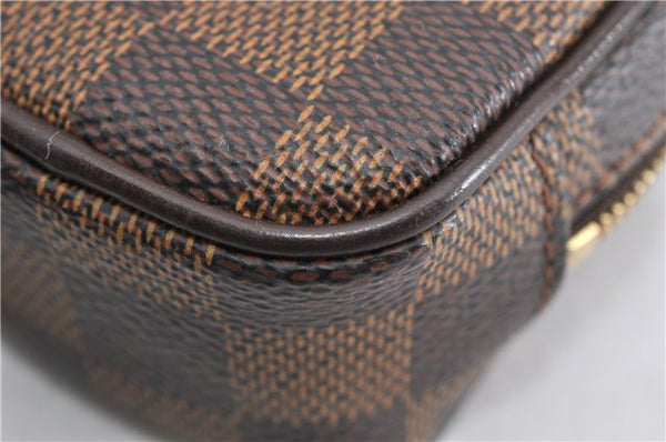 Authentic Louis Vuitton Damier Etui Okapi PM Camera Case Pouch N61738 LV 7856F