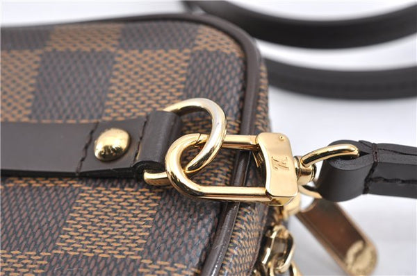 Authentic Louis Vuitton Damier Etui Okapi PM Camera Case Pouch N61738 LV 7856F