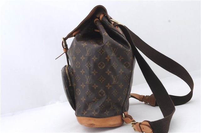 Authentic LOUIS VUITTON Monogram Montsouris GM Backpack M51135 LV 7857C