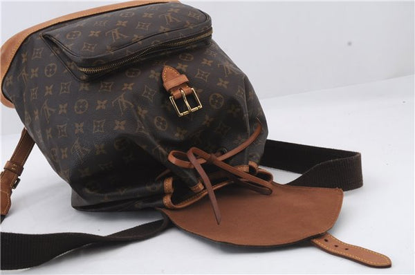 Authentic LOUIS VUITTON Monogram Montsouris GM Backpack M51135 LV 7857C