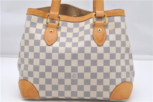 Authentic Louis Vuitton Damier Azur Hampstead PM N51207 Shoulder Tote Bag 7858F