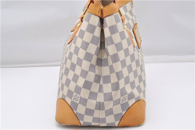 Authentic Louis Vuitton Damier Azur Hampstead PM N51207 Shoulder Tote Bag 7858F