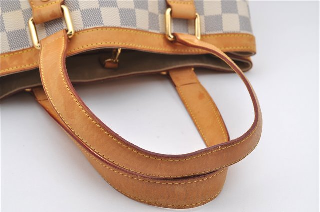 Authentic Louis Vuitton Damier Azur Hampstead PM N51207 Shoulder Tote Bag 7858F