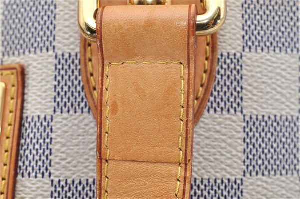 Authentic Louis Vuitton Damier Azur Hampstead PM N51207 Shoulder Tote Bag 7858F