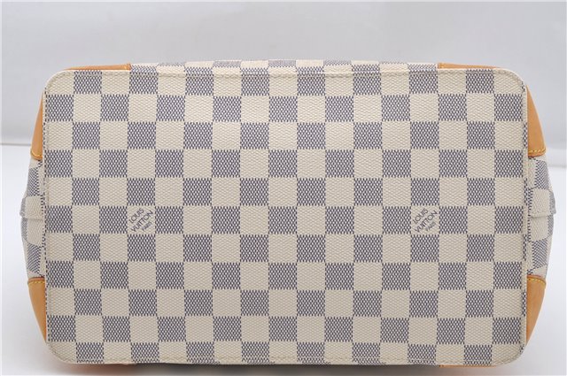Authentic Louis Vuitton Damier Azur Hampstead PM N51207 Shoulder Tote Bag 7858F
