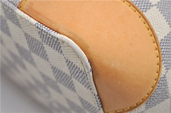 Authentic Louis Vuitton Damier Azur Hampstead PM N51207 Shoulder Tote Bag 7858F