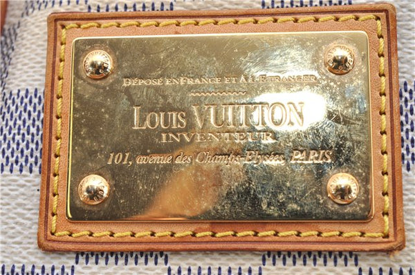 Authentic Louis Vuitton Damier Azur Hampstead PM N51207 Shoulder Tote Bag 7858F