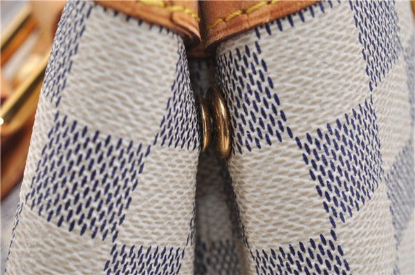 Authentic Louis Vuitton Damier Azur Hampstead PM N51207 Shoulder Tote Bag 7858F