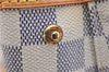 Authentic Louis Vuitton Damier Azur Hampstead PM N51207 Shoulder Tote Bag 7858F