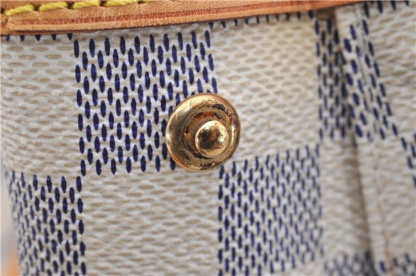 Authentic Louis Vuitton Damier Azur Hampstead PM N51207 Shoulder Tote Bag 7858F