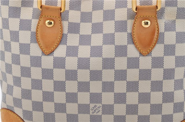 Authentic Louis Vuitton Damier Azur Hampstead PM N51207 Shoulder Tote Bag 7858F