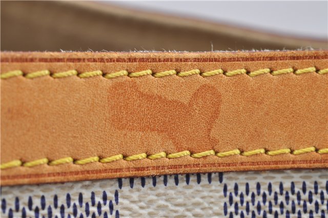 Authentic Louis Vuitton Damier Azur Hampstead PM N51207 Shoulder Tote Bag 7858F