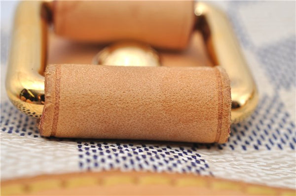 Authentic Louis Vuitton Damier Azur Hampstead PM N51207 Shoulder Tote Bag 7858F