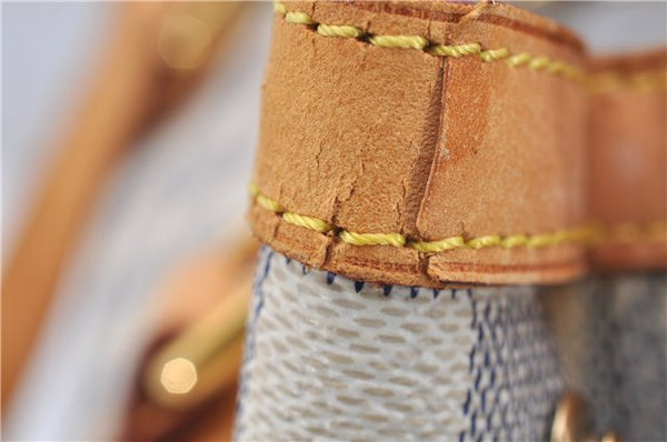 Authentic Louis Vuitton Damier Azur Hampstead PM N51207 Shoulder Tote Bag 7858F