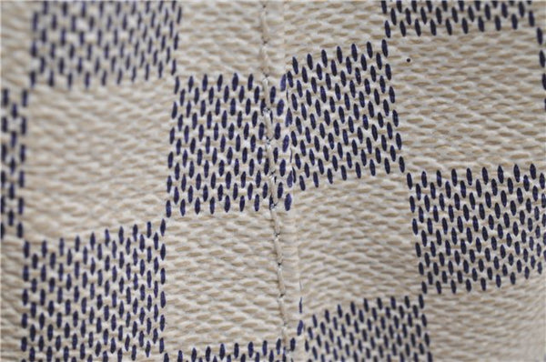 Authentic Louis Vuitton Damier Azur Hampstead PM N51207 Shoulder Tote Bag 7858F