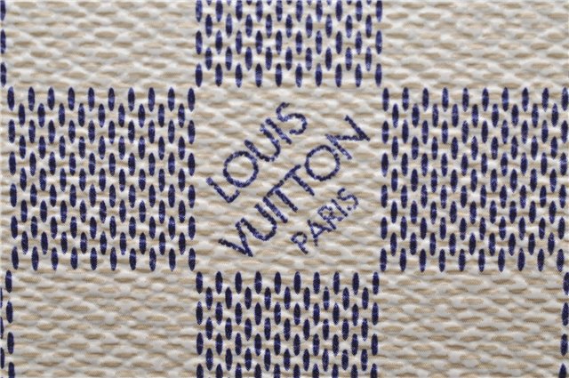 Authentic Louis Vuitton Damier Azur Hampstead PM N51207 Shoulder Tote Bag 7858F