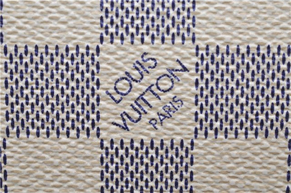 Authentic Louis Vuitton Damier Azur Hampstead PM N51207 Shoulder Tote Bag 7858F