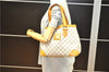 Authentic Louis Vuitton Damier Azur Hampstead PM N51207 Shoulder Tote Bag 7858F