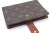 Authentic LOUIS VUITTON Monogram Agenda PM Day Planner Cover R20005 LV 7860C