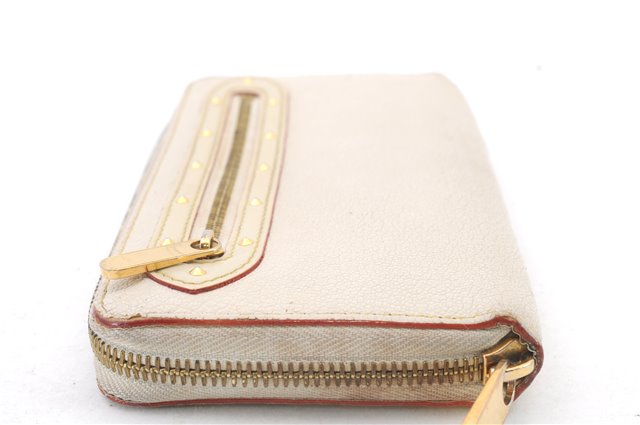 Authentic LOUIS VUITTON Suhali Zippy Long Wallet Purse Ivory M93026 LV 7870C