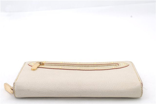 Authentic LOUIS VUITTON Suhali Zippy Long Wallet Purse Ivory M93026 LV 7870C