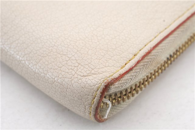 Authentic LOUIS VUITTON Suhali Zippy Long Wallet Purse Ivory M93026 LV 7870C