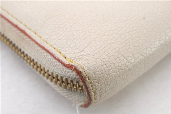 Authentic LOUIS VUITTON Suhali Zippy Long Wallet Purse Ivory M93026 LV 7870C