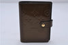 Authentic LOUIS VUITTON Vernis Agenda PM Notebook Cover Brown R21004 LV 7871C