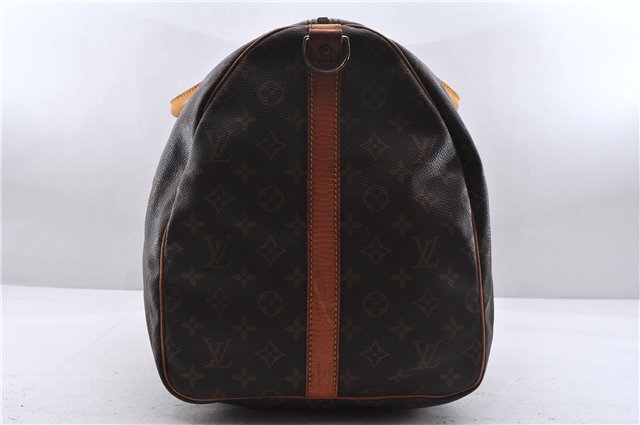 Auth Louis Vuitton Monogram Keepall Bandouliere 55 Boston Bag M41414 LV 7872D