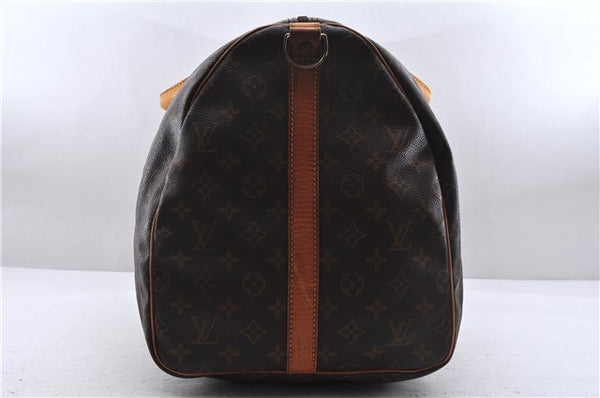 Auth Louis Vuitton Monogram Keepall Bandouliere 55 Boston Bag M41414 LV 7872D