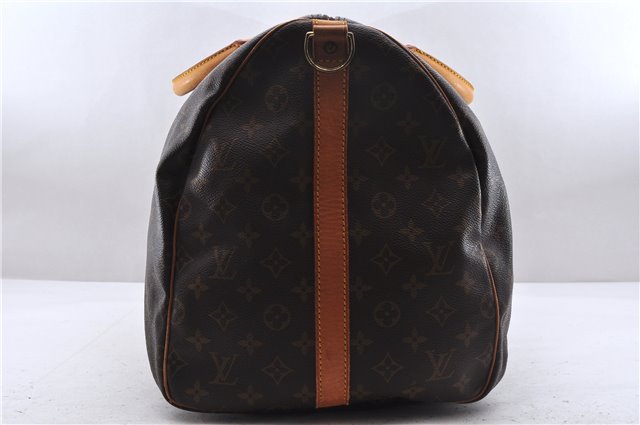 Auth Louis Vuitton Monogram Keepall Bandouliere 55 Boston Bag M41414 LV 7872D
