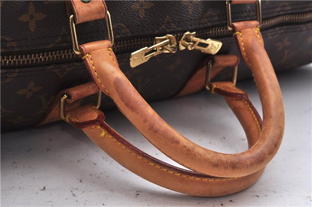 Auth Louis Vuitton Monogram Keepall Bandouliere 55 Boston Bag M41414 LV 7872D