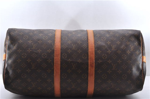 Auth Louis Vuitton Monogram Keepall Bandouliere 55 Boston Bag M41414 LV 7872D