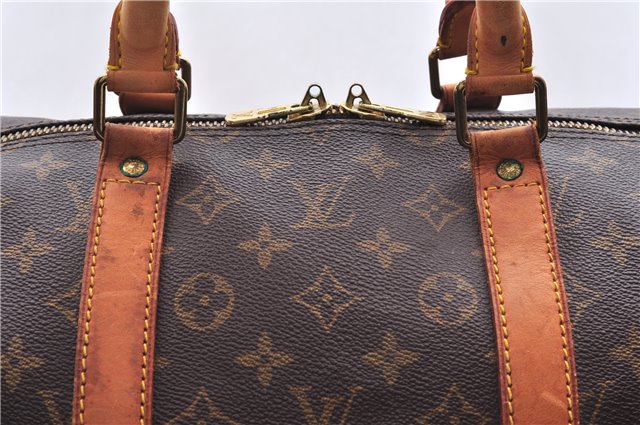 Auth Louis Vuitton Monogram Keepall Bandouliere 55 Boston Bag M41414 LV 7872D