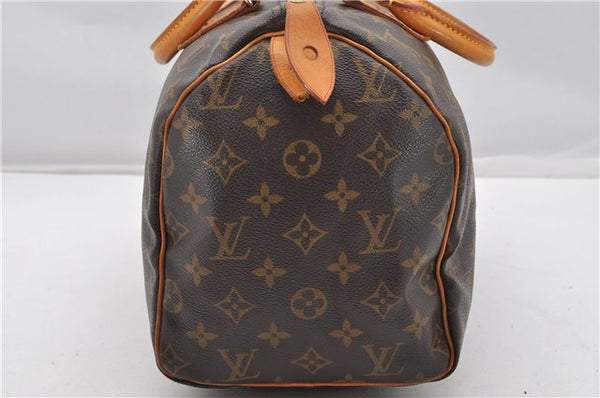 Authentic Louis Vuitton Monogram Speedy 30 Hand Boston Bag M41526 LV 7874F