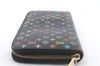 Auth LOUIS VUITTON Monogram Multicolor Zippy Wallet Purse Black M60243 LV 7877C