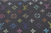 Auth LOUIS VUITTON Monogram Multicolor Zippy Wallet Purse Black M60243 LV 7877C