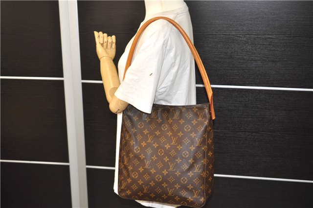 Authentic Louis Vuitton Monogram Looping GM Shoulder Bag M51145 LV 7879E