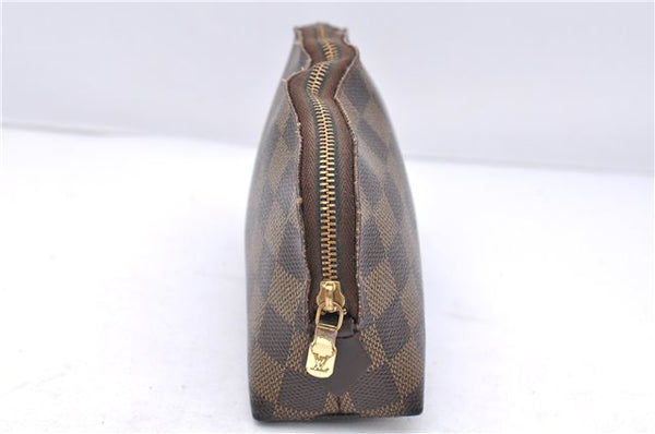 Authentic LOUIS VUITTON Damier Pochette Cosmetic Pouch Purse N47516 LV 7880C