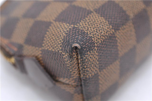 Authentic LOUIS VUITTON Damier Pochette Cosmetic Pouch Purse N47516 LV 7880C