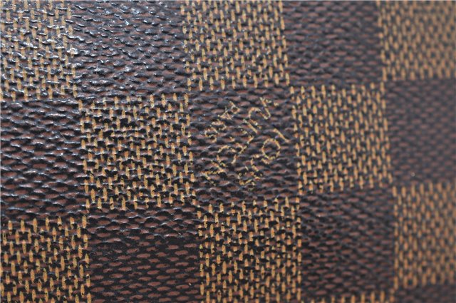 Authentic LOUIS VUITTON Damier Pochette Cosmetic Pouch Purse N47516 LV 7880C