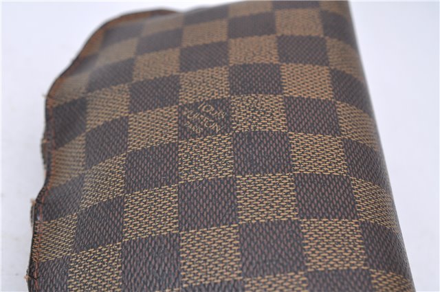 Authentic LOUIS VUITTON Damier Pochette Cosmetic Pouch Purse N47516 LV 7880C