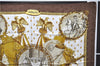 Authentic HERMES Carre 90 Scarf "NAPOLEON" Silk Brown 7880D