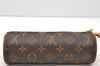 Authentic LOUIS VUITTON Monogram Trousse Ronde Pen Case Pouch M47630 LV 7881C