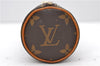 Authentic LOUIS VUITTON Monogram Trousse Ronde Pen Case Pouch M47630 LV 7881C